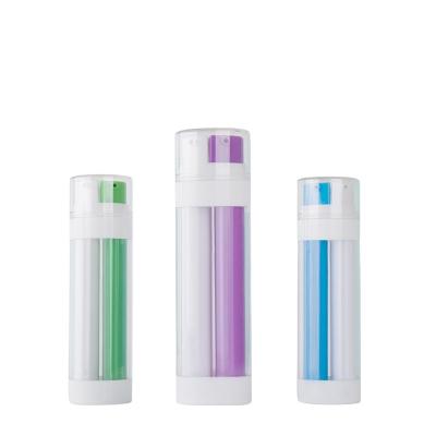 China 2021 hot sale popular 30ml 50ml double tube acrylic essence bottle for cosmetic packaging Te koop