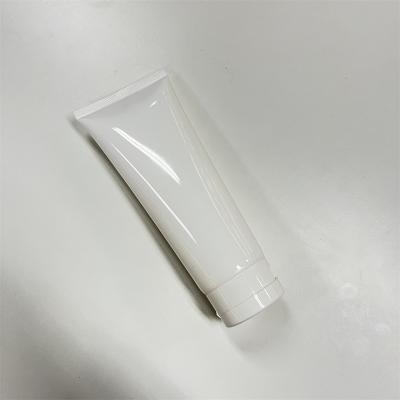 China ODM Cosmetic Soft Plastic Tube HDPE 250ml With Flip Cap For Body Cream Face Cleanser for sale