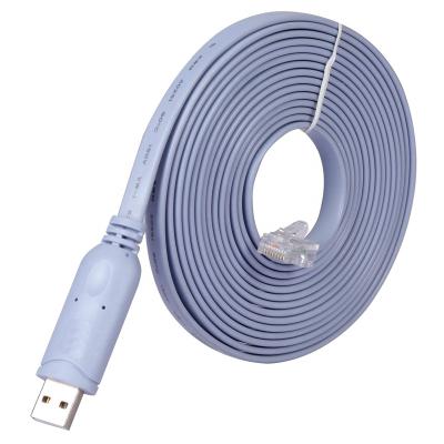 China 1.8M Console Cable USB To RJ45 Data Download / Programming With RS232 FTDI Chip USB Console Cable for sale