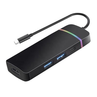 China Saves space supports plug in & Hot Swappable High Quality Game And 4 In 1 Usb Type C Hub To 4K , 4 In 1 Usb Hub PD 60W Docking Station for sale