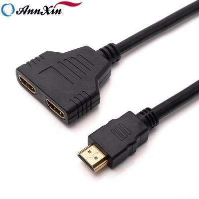 China High Quality Computer HDMI 1 Male To Female Adapter 2 Extension Cable 0.3M for sale