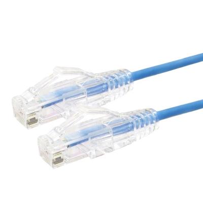 China Thin Transparent Transmission Equipment 15cm Connector 32AWG Cat6 UTP RJ45 Male To Male Ethernet Patch Cord Network Cable for sale