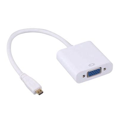 China Multimedia Micro HDMI Male To VGA Female Adapter Cable Audio Converter For Projector PC for sale