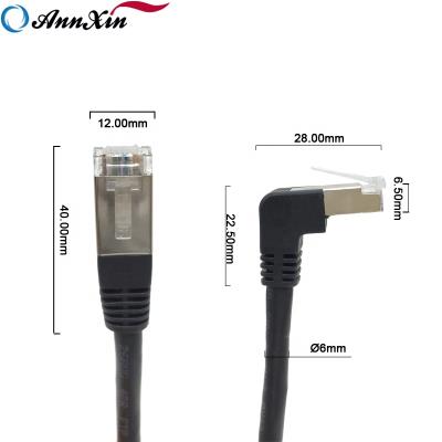 China Networking Computer Accessory RJ45 Male 90 Degree Up Angle Connector Cat6 Ethernet Cable Network Cable-13 for sale