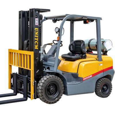 China UNITCM Brand LPG Gas Forklift 3t Hifoune Lpg&Gasoline Forklift  2705mm*1240mm*2140mm for sale