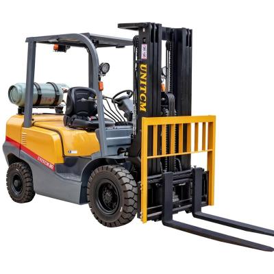 Κίνα HIFOUNE 3.5 ton LPG Gas Forklift Truck With Double Fuel Building Material προς πώληση