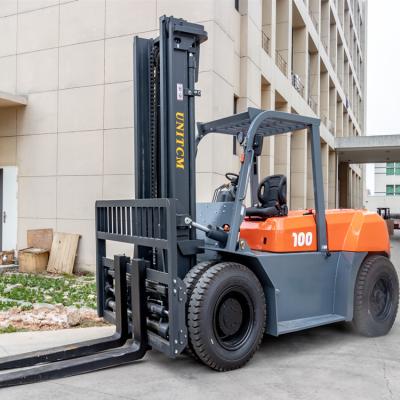 China UNITCM Diesel Powered Forklift Brand 10 Ton Diesel Forklift with CE  205mm for sale