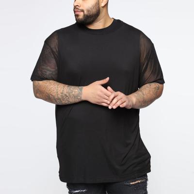 China Wholesale Anti-Wrinkle Cheap Sexy See Through Sheer Mesh Plus Size Oversized T Shirt Men'S Breathable T-Shirts for sale