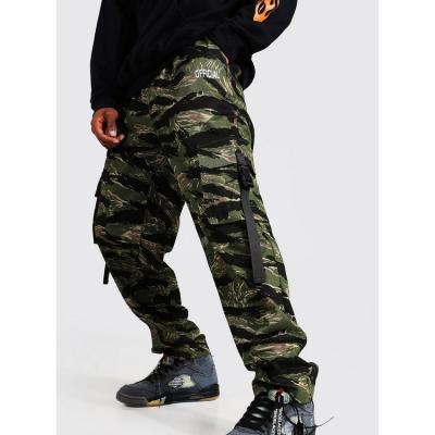 China Wholesale Custom Cargo Pants Men's Logo Print Men Twill Camouflage Anti-wrinkle Pants Loose Fit Pants for sale