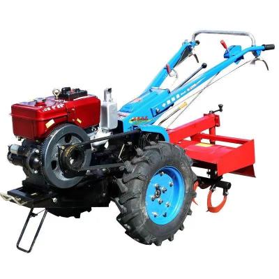 China Multifunctional High Horsepower Paddy Field Rotary Dry Hose Small Farms Walking Tractor Cultivator Ditcher for sale