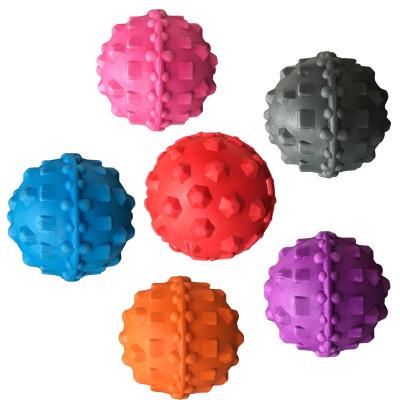 China Hot Selling Spike Massage Fasciitis Yoga Plantar Ball High Density Yoga Equipment Band Material, Fitness Muscle Pain Yoga Massage Roller Balls for sale