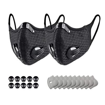 China Reusable Breathable Winter Sport Maskes With Replaceable Filters And Valves For Running, Cycling, Bicycle Dust Sport Face Maskes Design for sale