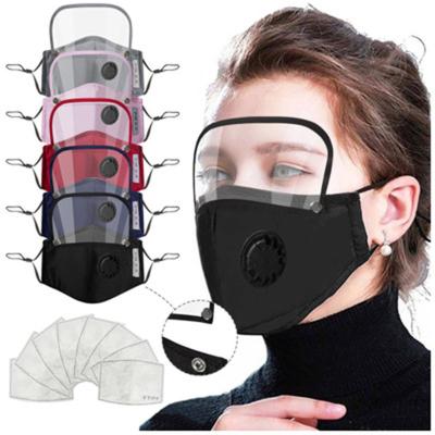 China Other Party Mask With Valve Cotton Cloth Mask Detachable Washable Eye Protection Breathing Custom Mask for sale