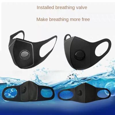 China Factory Wholesale Windproof Black Sponge Recycling Mask With Valve Double-Layer Three-Dimensional Sponge Breathing Breathable Mask for sale