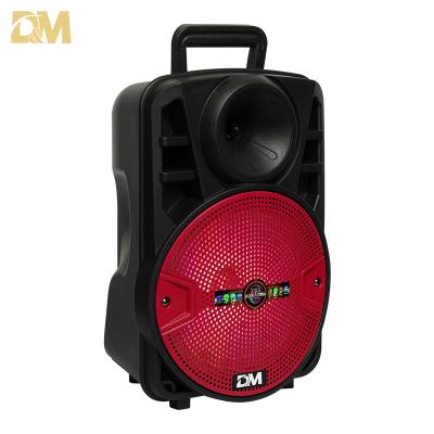 China Digita factory price dolby portable bluetooth speaker with subwoofer 8 inch portable speaker with LED cart speaker for party for sale