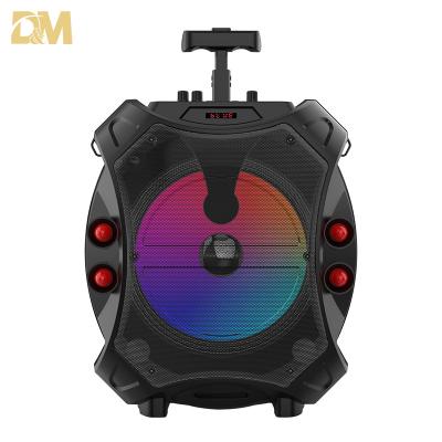 China Outdoor Digita Professional Dolby Speaker With Lights 12 Inch Large Speaker DJ Party With Microphone Portable Speakers For Party for sale