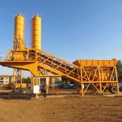 China Construction projects plant maker hzs60 portable mobile small concrete mixing plant concrete batching plant for sale for sale