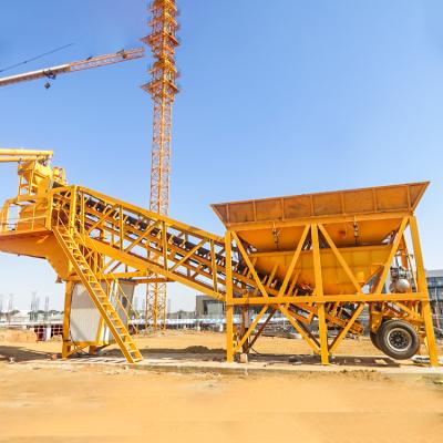 China Construction projects hot sale stationary mobile concrete batching plant in myanmar for sale