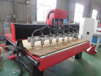 China multi head cnc wood carving machine GK-1820D-8 / Cnc router multi head for sale