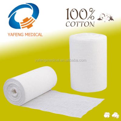 China With or without X-Ray Yarn Detectable 100% Cotton Stretch Gauze Roll / Disposable Gauze Cloth / Gauze Dressing for sale