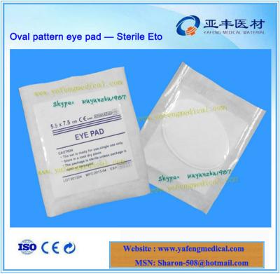 China Material: Cotton or non-woven. 5.5x7.5cm Sterile Cotton Eto Eye Pad For Wound for sale