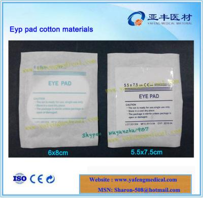 China Material: cotton or non-woven. 6x8cm Surgical Oval Cotton Wound Care Patterb Eye Pad for sale