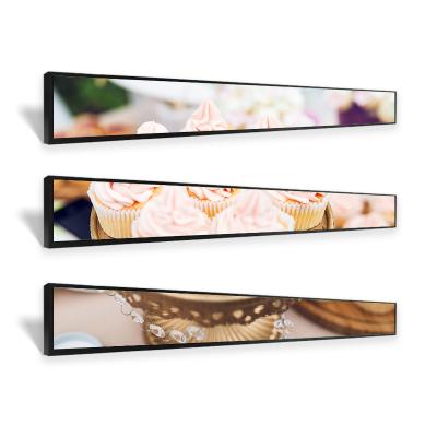 China 23.1 Inch Indoor Stretch Long Strip Display Screen LCD Strip Digital Shelf Display/Edge Display/Wide Panel LCD Digital Signage for sale