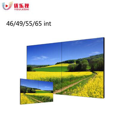 China 65 inch 3.5mm border display screen lcd video splicing indoor ultra narrow seam high-definition physical advertising wall for sale