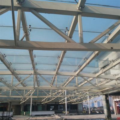 China Container Plate Curved Truss Lightweight Galvanized Steel Roof Structure for sale