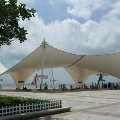 China Easy Assemble Membrane Structure Tensile Roof Curved Roof Structures for sale