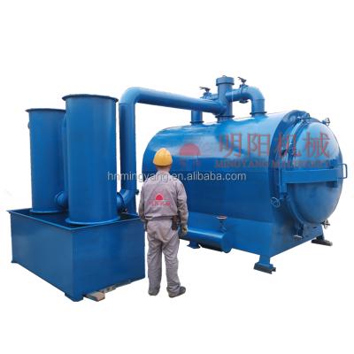 China Shell Charcoal Making Machine 9CBM Coconut Biochar Horizontal Wood Biomass Pyrolysis Process Carbonization Furnace for sale