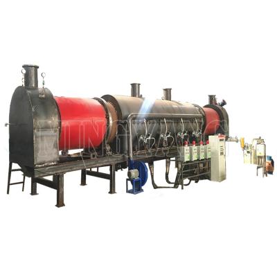 China 1200*11200mm 24 Hours Working Rotary Type Wooden Chips Oven Biomass Make Charcoal Carbonizer for sale