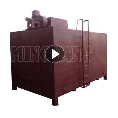 China Continuous rice 3.2CBM machine husk carbonization machine sawdust briquette carbonization furnace for sale