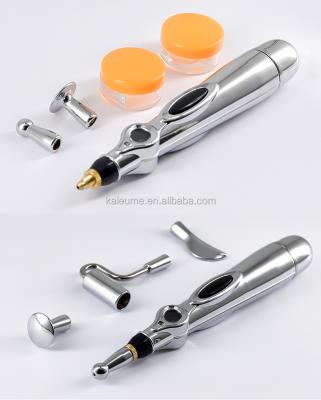 China Best Physiotherapy Equipment Digital Acupuncture Point Energy Meridian Pen With 3 Magic Massage Heads for sale