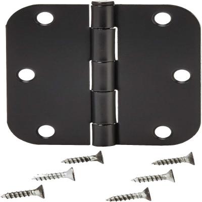 China Rolling Smoothly Heavy duty  Matte black round 3.5 inch iron 360 degree door hinge for sale