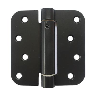 China Smoothly Factory Spring hinge 4 inch black matte adjustable self closing iron hinge for fireproof door for sale