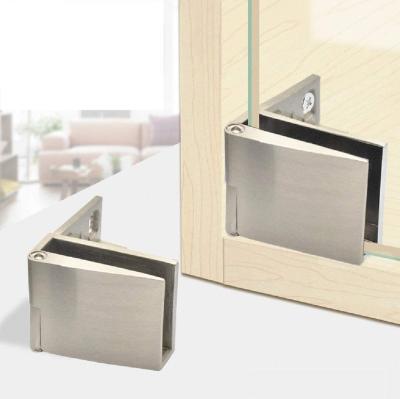 China Rolling Smoothly Brushed nickel embedded side installation Wine ark cabinet glass door hinge for sale