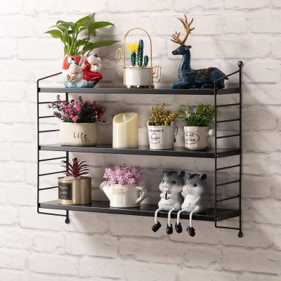 China Wall Mounted Type Wall Mounted 3 Tier Floating Shelf Adjustable Hanging Display Bathroom Storage Shelf for Plants book for sale