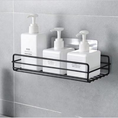 China Wall Mounted Type Factory Bathroom wall hanging toilet perforation-free storage shelf toilet hanging basket for sale