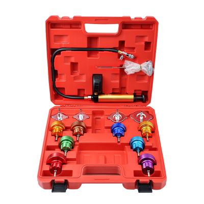 China Winmax 14pcs Auto Repair Diesel Engine Radiator Cooling System Auto Pressure Tester With Vacuum Bleed And Recharge Kit for sale