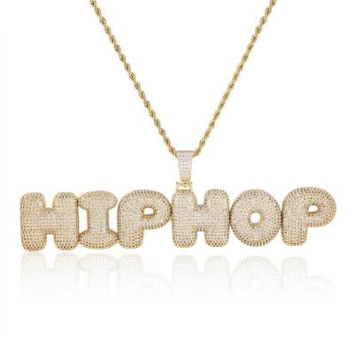 China Fashion Custom Alphabet Pendant Chain Hip Hop Hip Hop Jewelry Pendant Necklace for sale