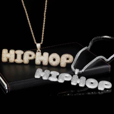 China Custom Factory Price Hip Hop Alphabet Pendant Jewelry Fashion Alphabet Chain Pendant Necklace for sale