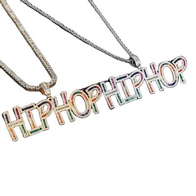 China Hip Hop Alphabet Pendant Chain Mens Hip Hop Jewelry China Supplier Pendant Necklace for sale