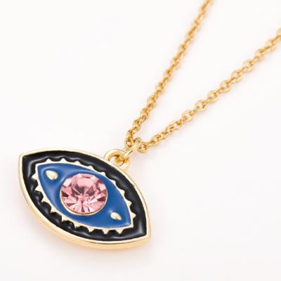 China Other Customize Stainless Steel Pendants Necklace Eye Quantum Charm Pendant Necklaces for sale