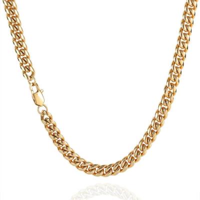 China Fashion Mens Womens Gold Plated Stainless Steel Necklaces Cuba Necklaces for sale