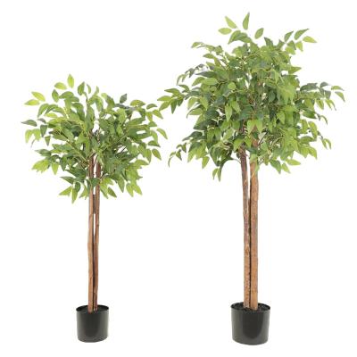 China High End Large Indoor Outdoor Decor Plant Garden Decoration Artificial Potted Ficus For Indoor Decoration Lyrata Tree Bonsai Tree for sale