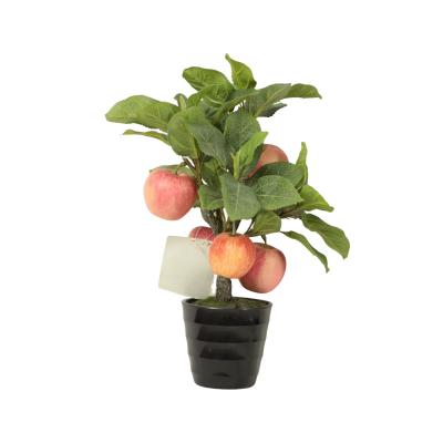 China Decoration Garden Longstar Apple Orange Lemon Tree Emulate Bonsai Simulation Artificial Flower Potted Plants Decorative Green Ornaments for sale