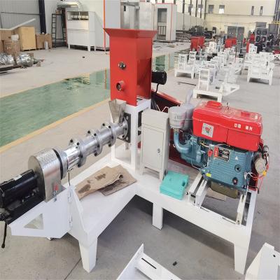 China Factory LM80 200~300KG/H Diesel Fish Feed Extruder In Nigeria Pet Food Processing Pellet Machine for sale