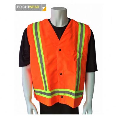 China Hot Sale Hi-strength Black Color Reflecting Anti-Pilling Vest Safety Construction Traffic Use Vests for sale