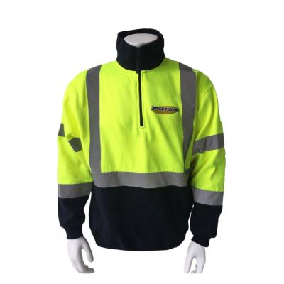 China High Visibility Anti-Pilling Safety Workwear Winter Construction Safety Jackets Comfortable 100% Polyester Sweatshirts for sale